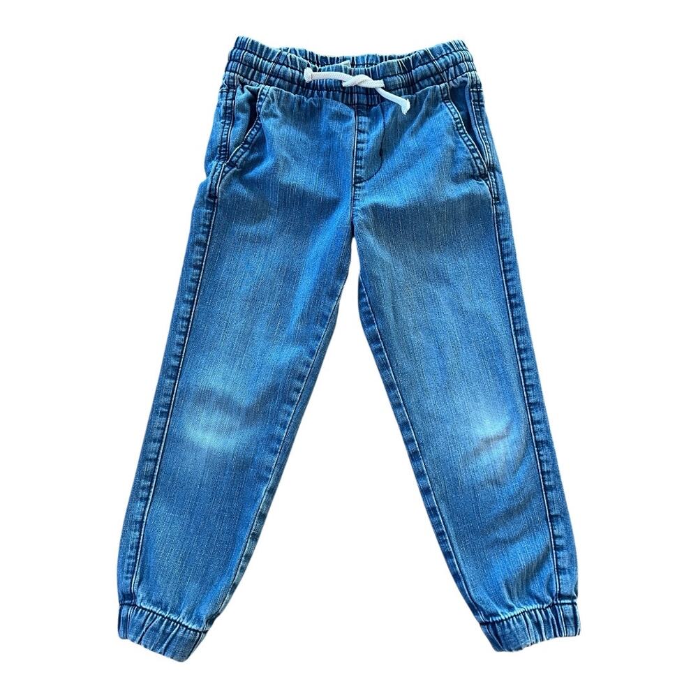 H&M Kids Denim Jogger Pants Elastic Waist Size 4–5Y